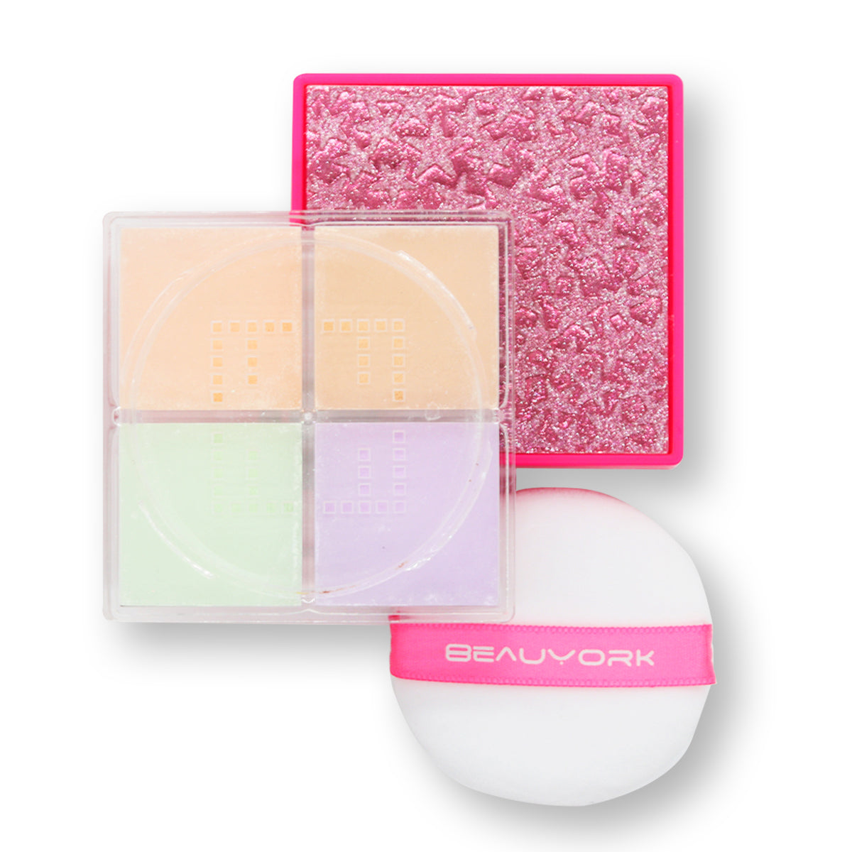 Base De Maquillaje En Polvo Beauyork Nuevo Polvo Fijador 4 Bpft02 Polvo Fijador Traslúcido 4 En 1 Tono 02 - 20ml 20g