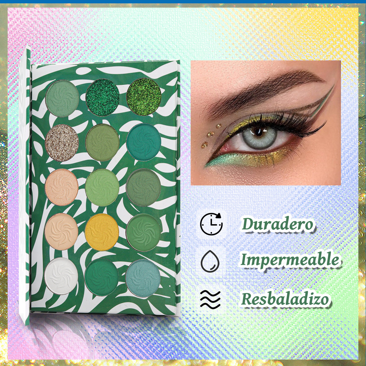 Paleta De Sombras 4 Gamas 15 Colores Diferentes Beauyork