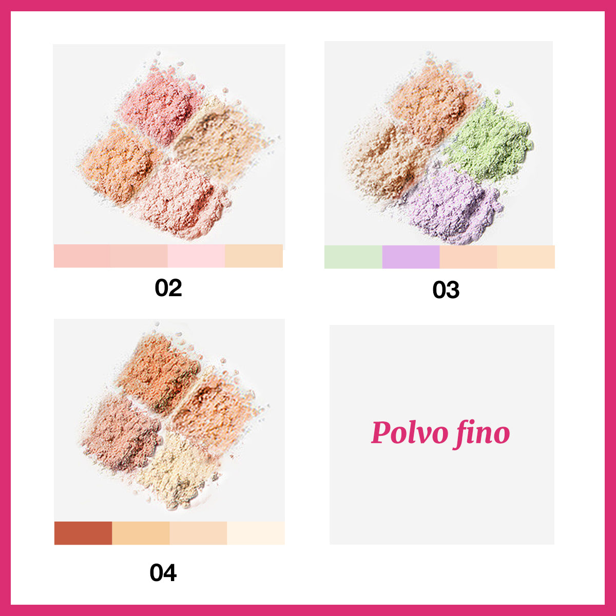 Base De Maquillaje En Polvo Beauyork Nuevo Polvo Fijador 4 Bpft02 Polvo Fijador Traslúcido 4 En 1 Tono 02 - 20ml 20g