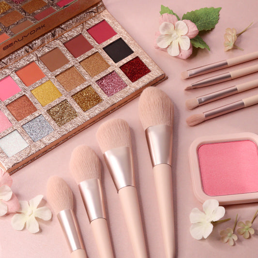 Estuche de 11 Brochas para Maquillaje
