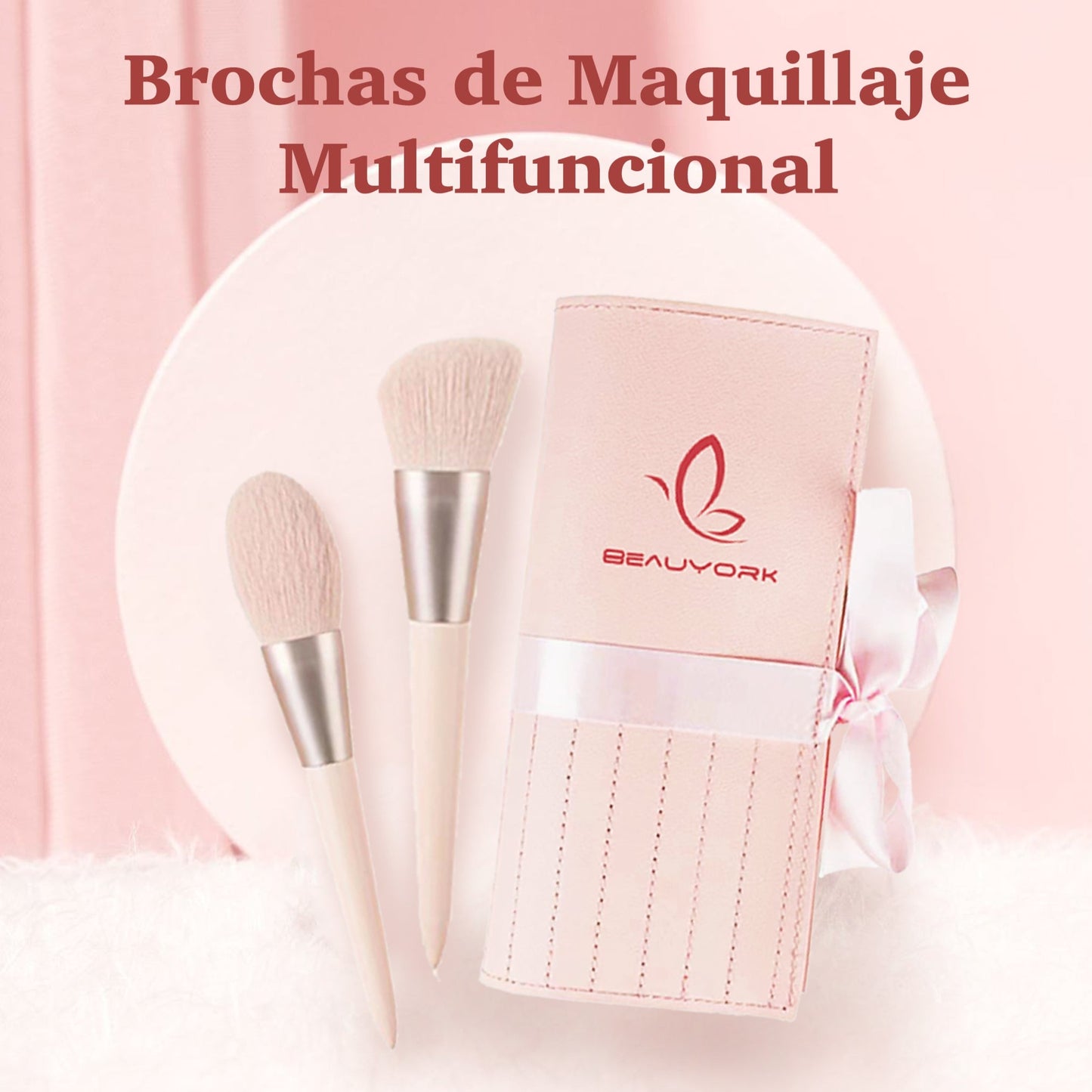 Estuche de 11 Brochas para Maquillaje Profesional (Paquete de 10 Piezas) - BEAUYORK